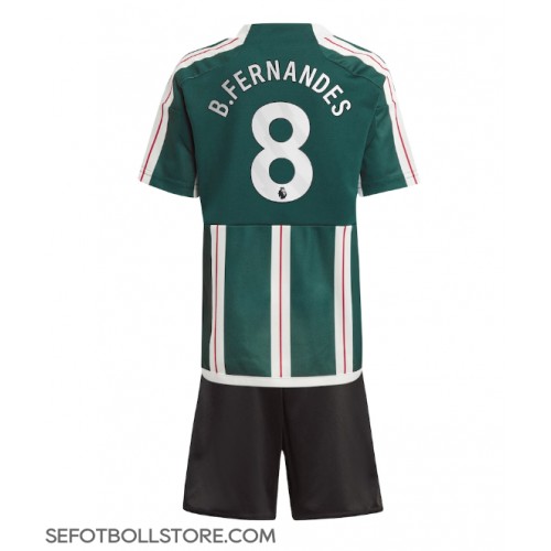 Manchester United Bruno Fernandes #8 Replika babykläder Bortaställ Barn 2023-24 Kortärmad (+ korta byxor)